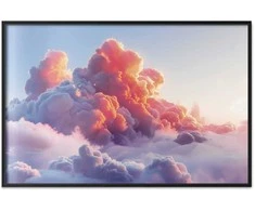 Artgeist Plakatas - Dusk Spectacle: Clouds in Shades of Rožinė and Violetinė