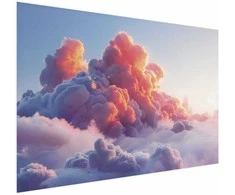 Artgeist Plakatas - Dusk Spectacle: Clouds in Shades of Rožinė and Violetinė