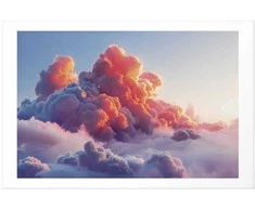 Artgeist Plakatas - Dusk Spectacle: Clouds in Shades of Rožinė and Violetinė