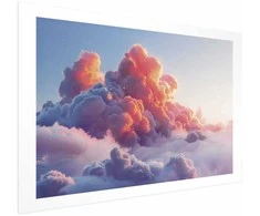 Artgeist Plakatas - Dusk Spectacle: Clouds in Shades of Rožinė and Violetinė
