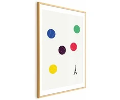 Artgeist Plakatas - Eiffel Tower and Colorful Tennis Balls