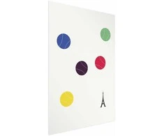 Artgeist Plakatas - Eiffel Tower and Colorful Tennis Balls
