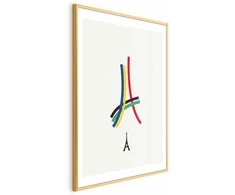 Artgeist Plakatas - Eiffel Tower - Colored Graphic - Abstraction