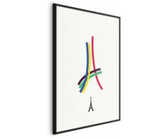 Artgeist Plakatas - Eiffel Tower - Colored Graphic - Abstraction
