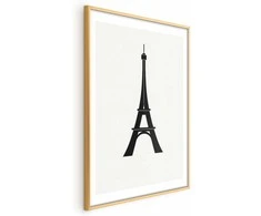 Artgeist Plakatas - Eiffel Tower Simple Juodas-and-Baltas Graphic