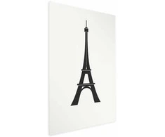 Artgeist Plakatas - Eiffel Tower Simple Juodas-and-Baltas Graphic