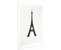 Artgeist Plakatas - Eiffel Tower Simple Juodas-and-Baltas Graphic