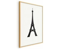 Artgeist Plakatas - Eiffel Tower Simple Juodas-and-Baltas Graphic
