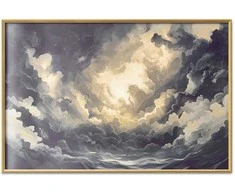 Artgeist Plakatas - Epic Play of Light: The Sun Battling for Dominance Over the Clouds