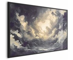 Artgeist Plakatas - Epic Play of Light: The Sun Battling for Dominance Over the Clouds