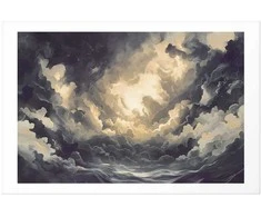 Artgeist Plakatas - Epic Play of Light: The Sun Battling for Dominance Over the Clouds