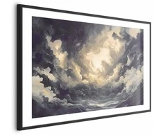 Artgeist Plakatas - Epic Play of Light: The Sun Battling for Dominance Over the Clouds