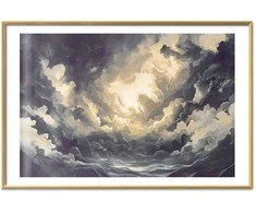 Artgeist Plakatas - Epic Play of Light: The Sun Battling for Dominance Over the Clouds