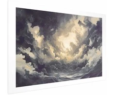 Artgeist Plakatas - Epic Play of Light: The Sun Battling for Dominance Over the Clouds