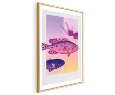 Artgeist Plakatas - Fantastic Fish - artistic illustration of fish on a colorful background