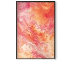 Artgeist Plakatas - Fiery Colors - dynamic shapes in fire and pink tones