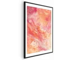Artgeist Plakatas - Fiery Colors - dynamic shapes in fire and pink tones