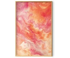 Artgeist Plakatas - Fiery Colors - dynamic shapes in fire and pink tones