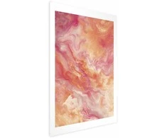Artgeist Plakatas - Fiery Colors - dynamic shapes in fire and pink tones
