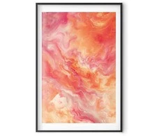 Artgeist Plakatas - Fiery Colors - dynamic shapes in fire and pink tones