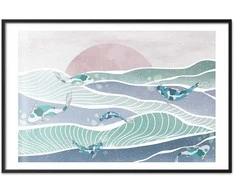 Artgeist Plakatas - Fish on the Waves