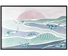 Artgeist Plakatas - Fish on the Waves