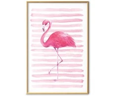 Artgeist Plakatas - Flamingo and Stripes