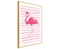 Artgeist Plakatas - Flamingo and Stripes