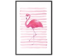 Artgeist Plakatas - Flamingo and Stripes