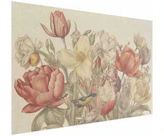 Artgeist Plakatas - Flower Bouquet on a Kreminis Background