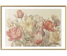 Artgeist Plakatas - Flower Bouquet on a Kreminis Background