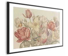 Artgeist Plakatas - Flower Bouquet on a Kreminis Background