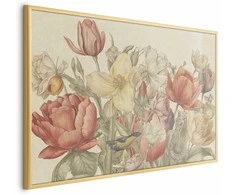 Artgeist Plakatas - Flower Bouquet on a Kreminis Background