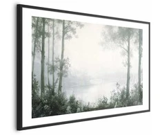 Artgeist Plakatas - Forest and Pond in Patinated Žalias