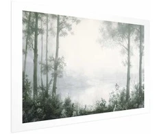 Artgeist Plakatas - Forest and Pond in Patinated Žalias