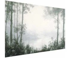 Artgeist Plakatas - Forest and Pond in Patinated Žalias