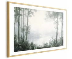 Artgeist Plakatas - Forest and Pond in Patinated Žalias