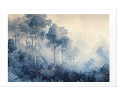 Artgeist Plakatas - Forest in Misty Mėlyna Shades