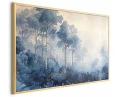 Artgeist Plakatas - Forest in Misty Mėlyna Shades