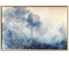 Artgeist Plakatas - Forest in Misty Mėlyna Shades