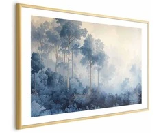 Artgeist Plakatas - Forest in Misty Mėlyna Shades