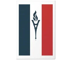 Artgeist Plakatas - French Flag with a Torch