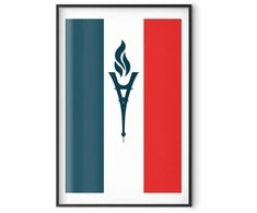 Artgeist Plakatas - French Flag with a Torch