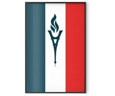 Artgeist Plakatas - French Flag with a Torch