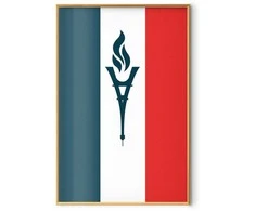 Artgeist Plakatas - French Flag with a Torch