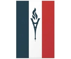 Artgeist Plakatas - French Flag with a Torch