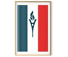 Artgeist Plakatas - French Flag with a Torch