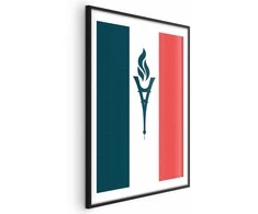 Artgeist Plakatas - French Flag with a Torch