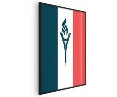 Artgeist Plakatas - French Flag with a Torch