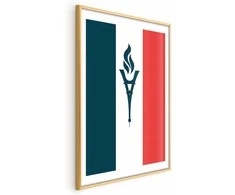 Artgeist Plakatas - French Flag with a Torch